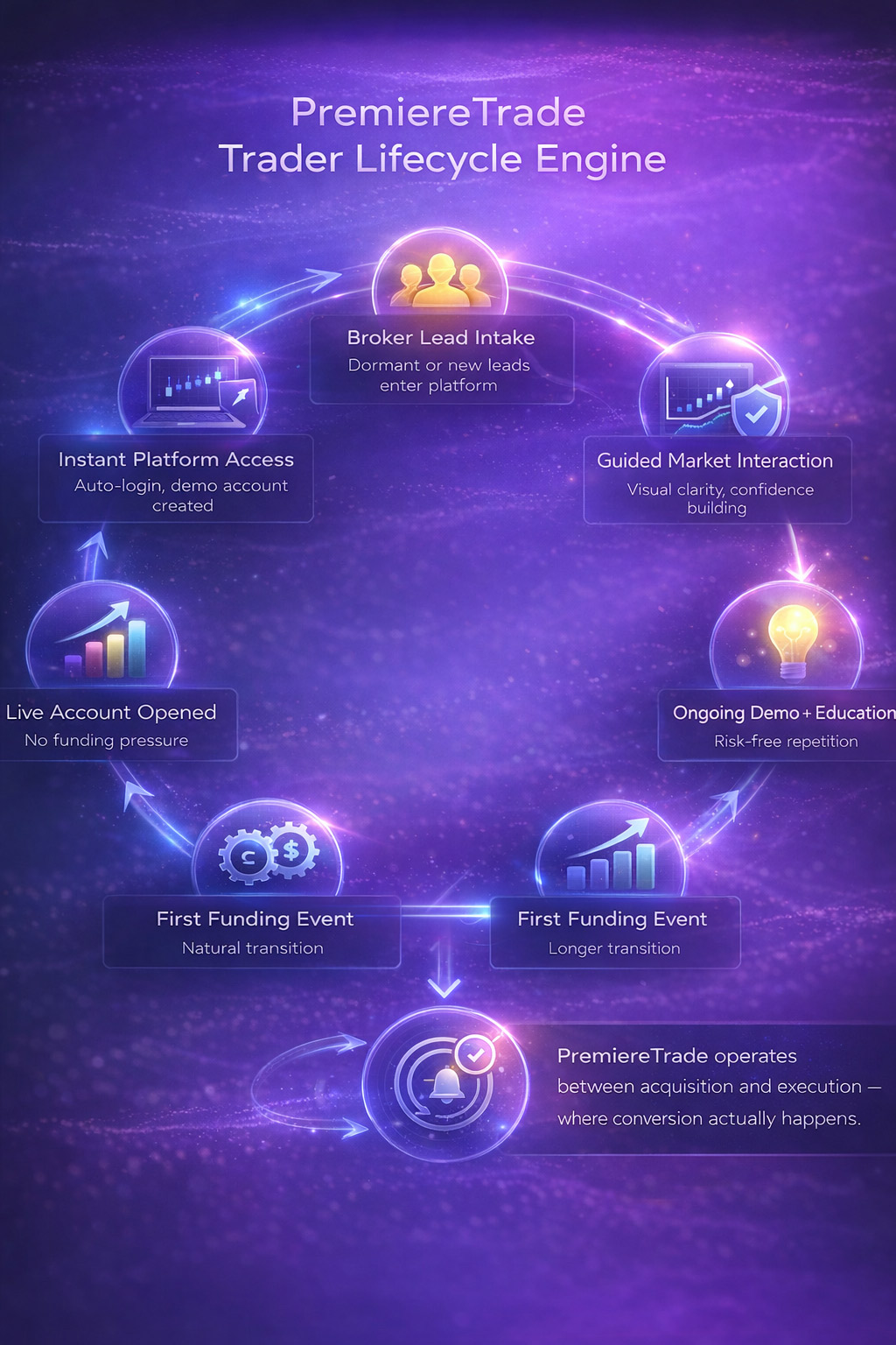 PremiereTrade Trader Lifecycle Engine